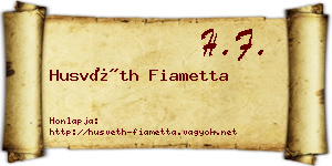 Husvéth Fiametta névjegykártya